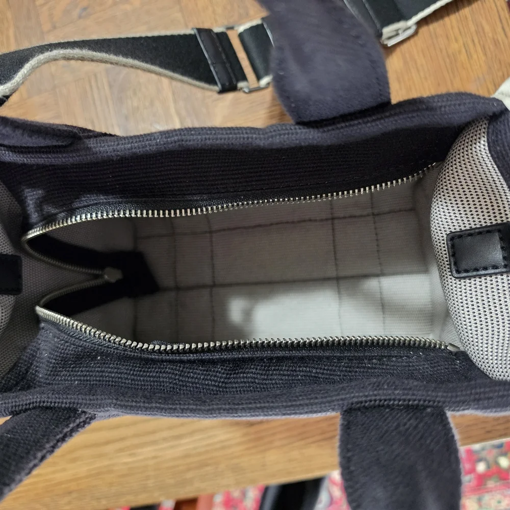 Marc Jacobs Black and White Canvas Mini Tote Bag - Picture 6 of 11